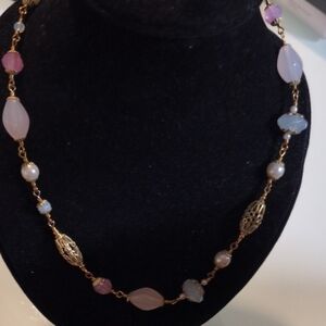 Long Sweet Sorbet Pastel Beaded Necklace